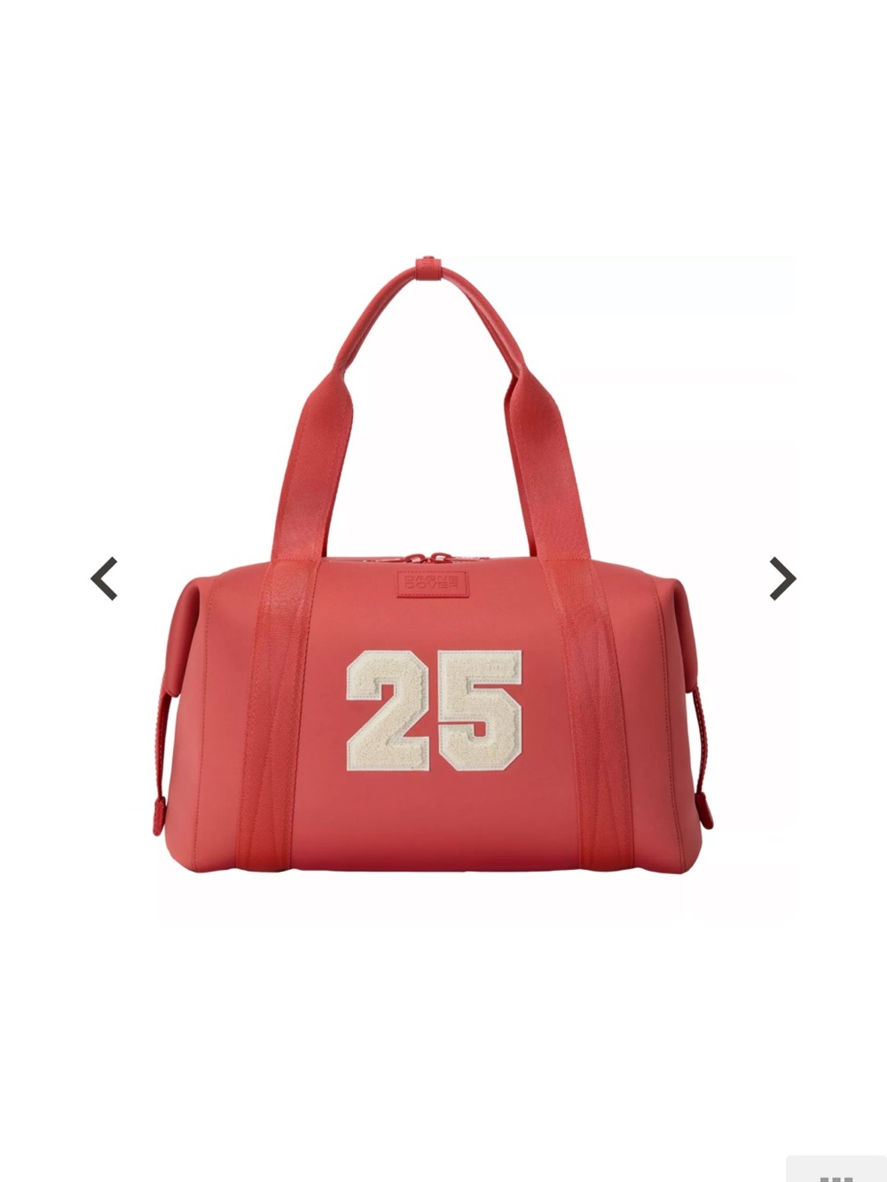 Dagne Dover Landon Carryall Rhubarb Women's Sporty Duffle Bag with Number 25